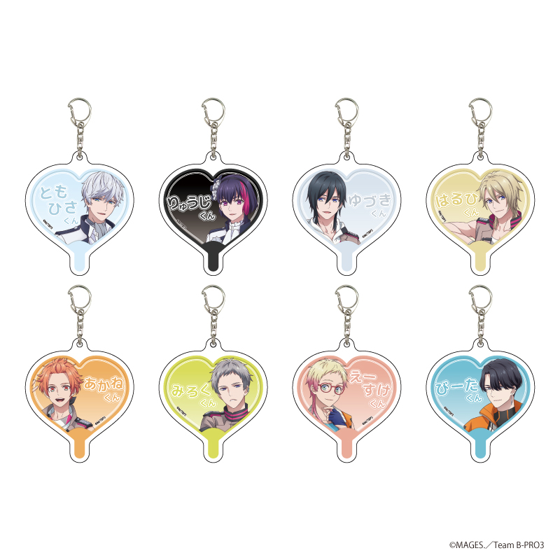 『B-PROJECT ～熱烈＊ラブコール』TSUTAYA POP UP SHOPのグッズ、トレーディングアクリルキーホルダーです。