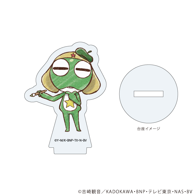 アニメ『ケロロ軍曹』POP UP SHOPのグッズ、トレーディングアクリルぷちスタンド（グラフアート）です。